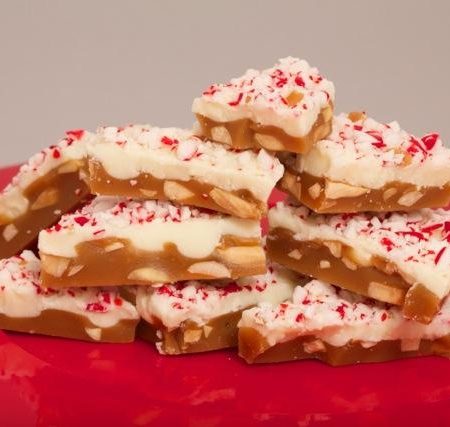 Peppermint White Chocolate Soft Toffee is perfect for Christmas